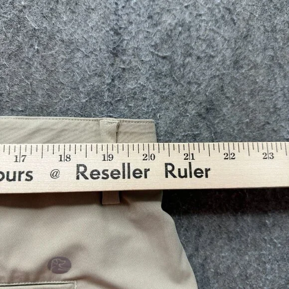 Rhoback Shorts Men 40 Beige Khaki Performance Lined 8" Flat Front Chino - Picture 13 of 16